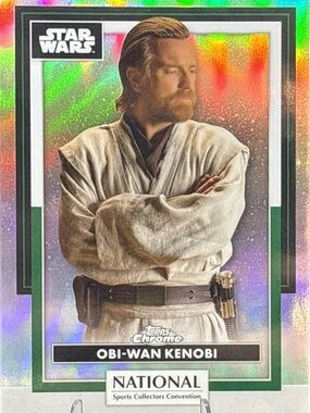 Topps Chrome Star Wars Obi-Wan Kenobi Card - Nationals LE Print Holo Foil